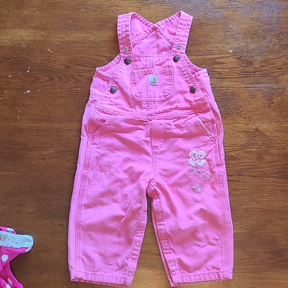 Carhartt overalls pink 18 months